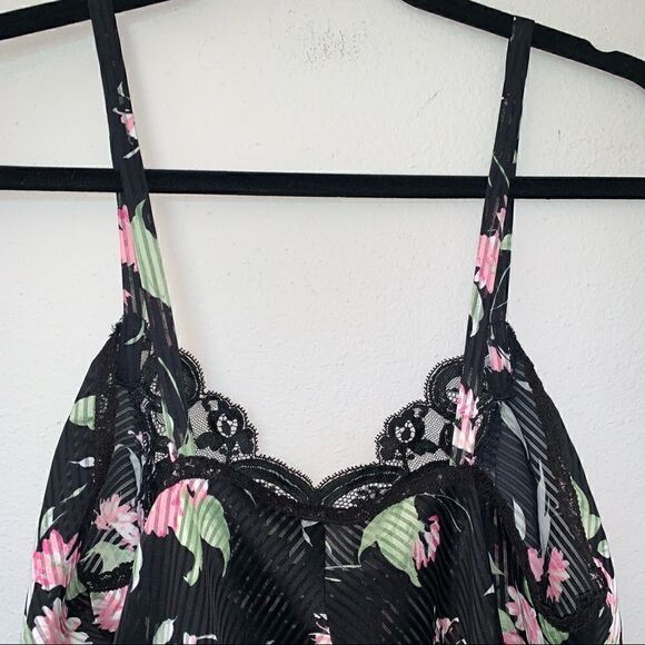 Vintage Eve Stillman Sheer Lace Floral Stripe Print Bodysuit - Picture 10 of 10